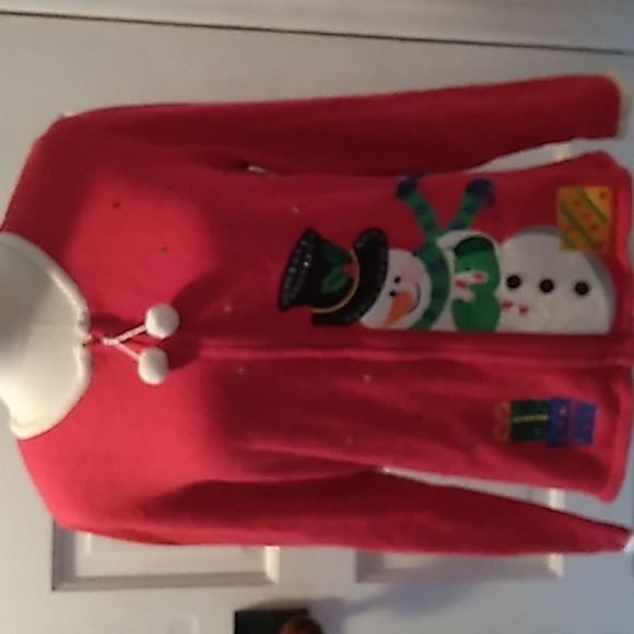 Vintage Tiara ugly Christmas sweater cardigan medium - Picture 1 of 4